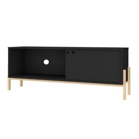 306amc182 Manhattan Comfort Bowery 55.12 Tv Stand Black And Oak