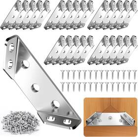 Mp048 Mapvolut 25pcs Universal Stainless Steel Corner Brackets For Silver