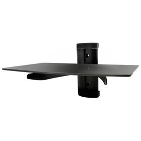 Megamounts 013964946468 Tempered Glass Single Stud 22 Pound Shelf Wall Mount
