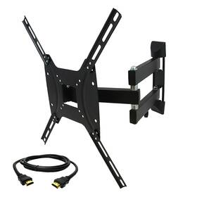 93593703m Megamounts Full-motion Wall Tv Mount With Hdmi Cable 100 Lbs