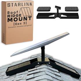Ts09 Mewo Starlink Ridgeline Mount Gen 3 - Easy No-drill Installation Black