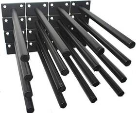 Mhmydz 791598350768 16 Pcs 8 Inch Black Solid Steel Floating Shelf Bracket Blind