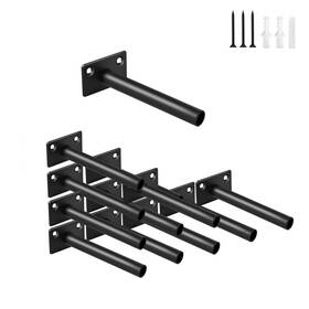 Bxgzc-1001 Mhmydz 12 Pcs 4 Inch Black Steel Floating Shelf Bracket Blind Balck