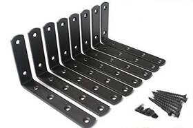 Bxgzc-17 Mhmydz 8 Pcs Steel Heavy Duty L Corner Brace 5x3 Inch 8pcs Matte Black