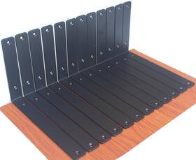 Bxgzc-264 Mhmydz 12 Pack - L Inch X H 8 W1.5 5mm Thick Black Shelf 12ftftx8ftft