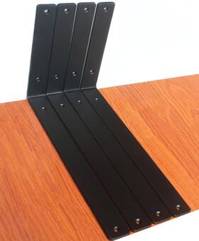 Bxgzc-280 Mhmydz 4 Pack - L 14 Inch X H 8 W1.5 5mm Thick Black Shelf 14ftftx8ftft
