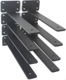 Bxgzc-309 Mhmydz 8 Pack - 10 Inch Black Hidden L Shelf Bracket 1/5