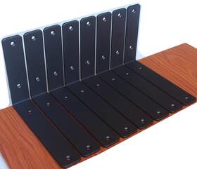 Bxgzc-31 Mhmydz 8 Pack - L Inch X H 6 W1.5 5mm Thick Black Shelf Bracket 8ftftx6ftft