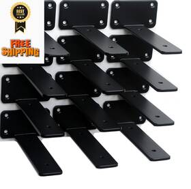 Bxgzc-355 Mhmydz 12 Pack - 6 Inch Black Hidden L Shelf Bracket 1/5