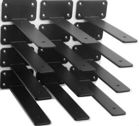 Bxgzc-358 Mhmydz 12 Pack - 8 Inch Black Hidden L Shelf Bracket 1/5