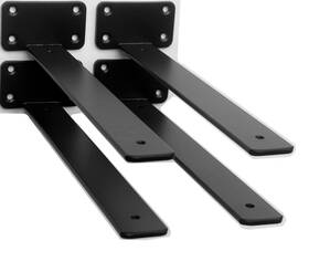Bxgzc-359 Mhmydz 4 Pack - 12 Inch Black Hidden L Shelf Bracket 1/5