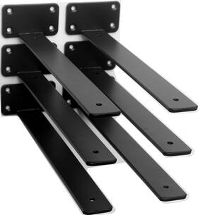 Bxgzc-360 Mhmydz 6 Pack - 12 Inch Black Hidden L Shelf Bracket 1/5