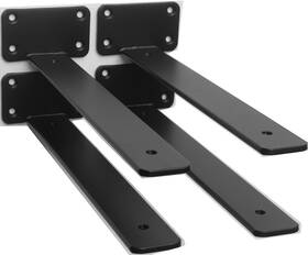 Bxgzc-366 Mhmydz 4 Pack - 10 Inch Black Hidden L Shelf Bracket 1/5