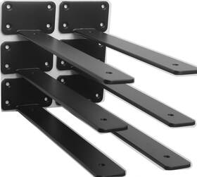 Bxgzc-367 Mhmydz 6 Pack - 10 Inch Black Hidden L Shelf Bracket 1/5