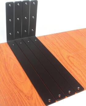 Bxgzc-381 Mhmydz 4 Pack - L 16 Inch X H 8 W1.5 5mm Thick Black Shelf 16ftftx8ftft
