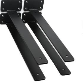 Bxgzc-413 Mhmydz 4 Pack - 14 Inch Black Hidden L Shelf Bracket 1/5