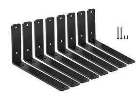 Bxgzc-46 Mhmydz 8 Pack - L 10 Inch X H 6 W1.5 5mm Thick Black Shelf 10ftftx6ftft Matte