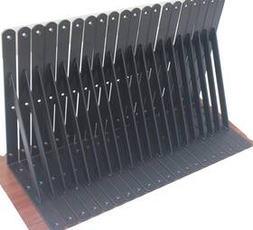 Bxgzc-522 Mhmydz 4 Pack L12 Inch X H 8 Black Heavy Duty Shelf Brackets With 12ftftx8ftft