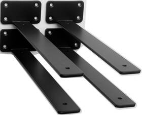 Bxgzc-589 Mhmydz 2 Pack - 12 Inch Black Hidden L Shelf Bracket 1/5
