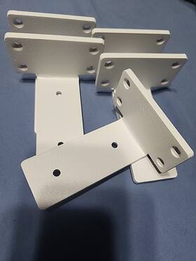 Bxgzc-682 Mhmydz 5 Pack - 4 Inch White Hidden L Shelf Bracket 1/5 Thick Long