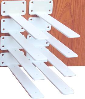 Bxgzc-699 Mhmydz 8 Pack - 12 Inch White Hidden L Shelf Bracket 1/5