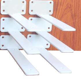 Bxgzc-713 Mhmydz 6 Pack - 14 Inch White Hidden L Shelf Bracket 1/5