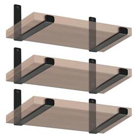 Bxgzc-91 Mhmydz 6 Pack - 11.25 Inch L X H 1.5 W J Lip Shelf Matte Black