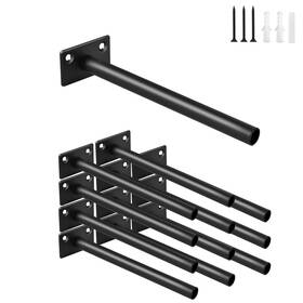 Bxgzc-940 Mhmydz 12 Pcs 6 Inch Black Steel Floating Shelf Bracket Blind