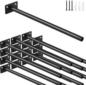 Bxgzc-988 Mhmydz 16 Pcs 10 Inch Black Steel Floating Shelf Bracket Blind Balck