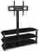 Mi-863 Mount-it Tv Entertainment Center Stand With Mount And Glass Shelves For 852669498885