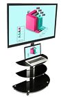 Mi-873 - L503-w Mount It Tv Cart Mobile Stand With And Av Shelves Mi-873 - L503-w Mount It Tv Cart Mobile Stand With And Av Shelves