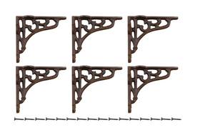 T14-117-6 Midwest Craft House Antique Style Shelf Brace Wall Bracket Cast Iron Brackets Small 3 5/8 Inch X 4