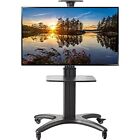 Avf1500-50-1p-b Mobile Tv Cart Aluminum Stand With Wheels For 32 To 65 Inch Flat Black
