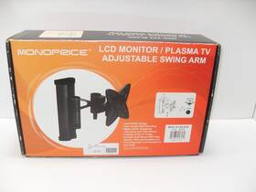 Monoprice 844660048541 Lcd Monitor / Plasma Tv Adjustable Wall Mount Swing Arm Black Great Condition