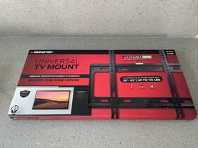 Mnhe200b-bl Monster Universal Tv Mount Flat 26 Inch -65 Up To 110 Lbs. Open Box