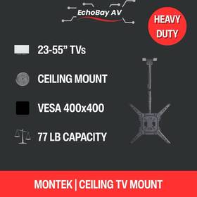 Tmi1009c-ma Montek Ceiling Tv Mount 23-55 Inch Adjustable Hanging Bracket- Factory Sealed