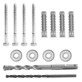 Mount-it 445010637656 Universal Tv Mounting Hardware Kit Lag Screw And Drill Bit Set Includ