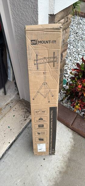 Mi-2874 Mount-it 37-70 Inch Tv Tripod Stand - Black