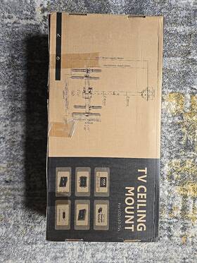 Mi-510 Mount-it Dual Screen Tv Ceiling For 37-70 Inch Tvs