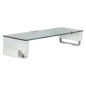 Mi-7265 Mount-it Glass Monitor Stand With Usb 22in X 9in
