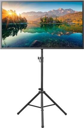 Mi-874 Mount-it Tripod Tv Stand Portable For Flat Screens 32-70 Inch Ind