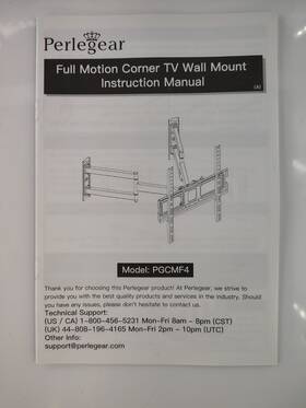 Pgcmf4 Mount Perlegear Full Motion Corner Tv Wall - Most 26 Inch To 60 Up 99lb