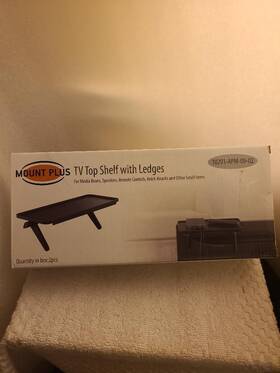 Mount Plus 738635926586 Tv Top Shelf Wide Platform Solid Screen Adjustable Desktop Pc Mon