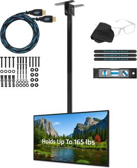 Mounts 313051340330 Ceiling Tv Mount For 37-86 Inch Tvs Extra Long Extension Up To 114 9.5 Ft Ma
