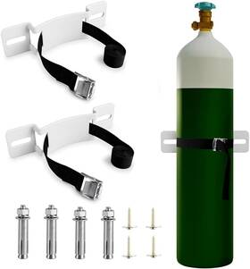 Qpj-002 Mroudeluo Cylinder Wall Mounted Bracket Gas Holder Wall-mounted White 2