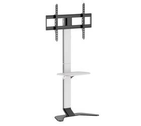 Lu-fs49h-46td My Cable Mart Floor Stand Tilt/height Adjustable 37-86 Tvs To 99 Lbs White/black