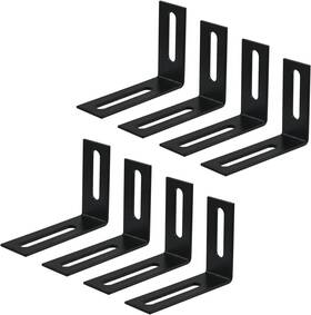 00004600 My Mironey 8pcs Black Slotted L Brackets Hardware 0.71 X 2.32 1.69