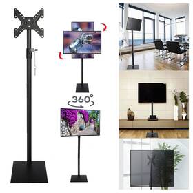 Myoyay 973357089551 Tv Floor Stand With Mount Tilting Free Standing Vesa Heig