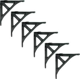 Js-90-420 Nach Decorative Shelf Brackets 6 Pack Of 4.9 X 0.78 4.92 Small Black