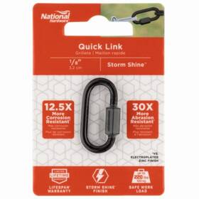 N820-114 National Hardware 10 Pack - Quick Chain Link Black 1/8 Inch
